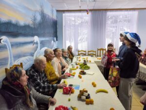 30 декабря в Гомельском социальном пансионате «Васильевский» прошло мероприятие к Новому году по проекту «Социально-психологическая ресоциализация ветеранов войны,труда и инвалидов посредством ретро-терапии»